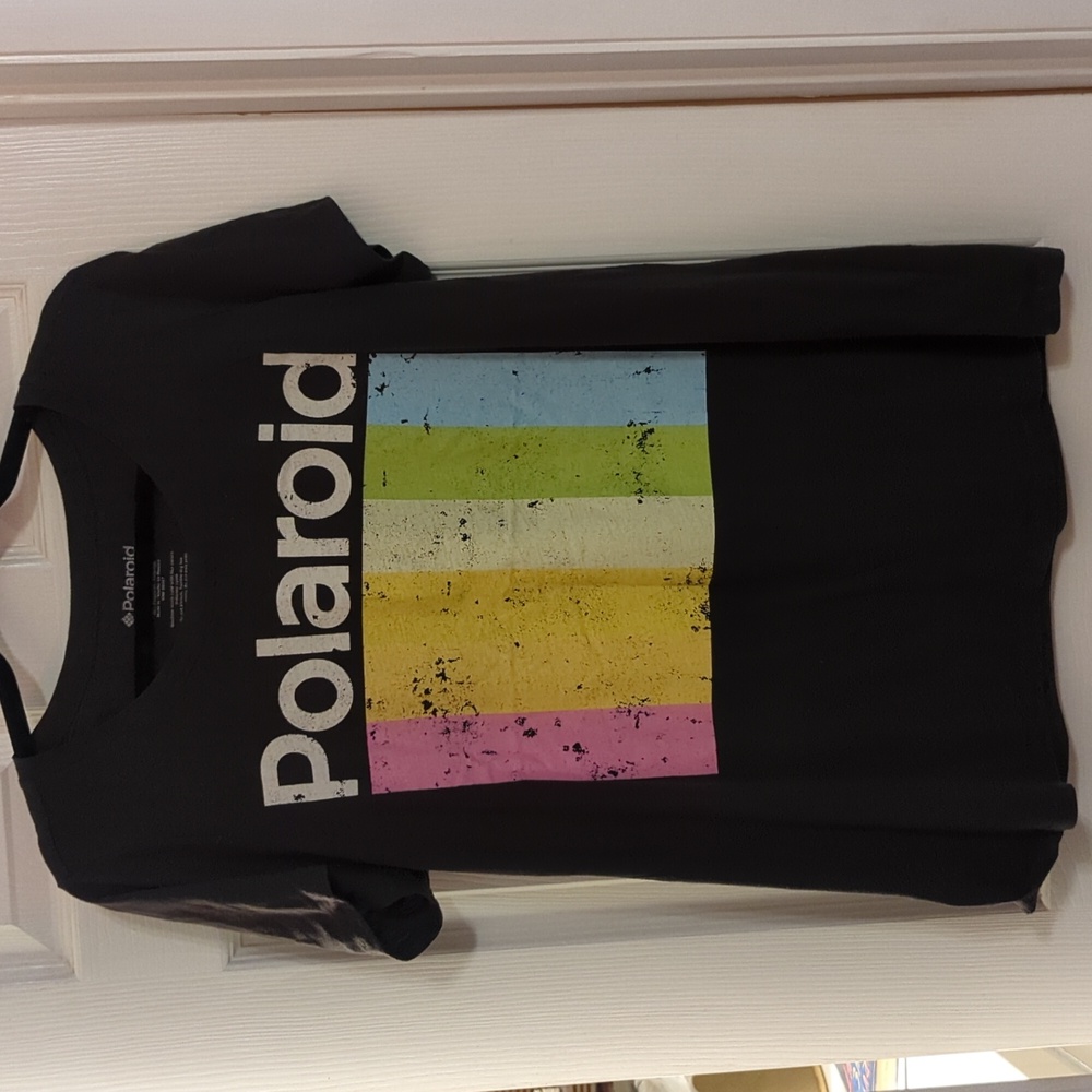 Polaroid distressed tee